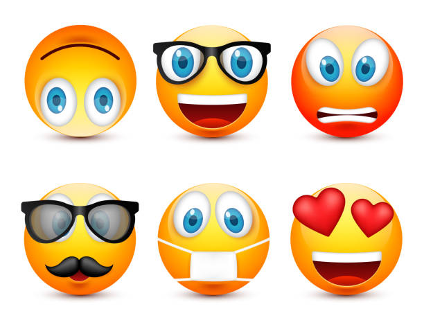 istock Smiley with blue eyes,emoticon set. Yellow face with emotions. Facial expression. 3d realistic emoji. Sad,happy,angry faces.Funny cartoon character.Mood.Vector illustration 824703340