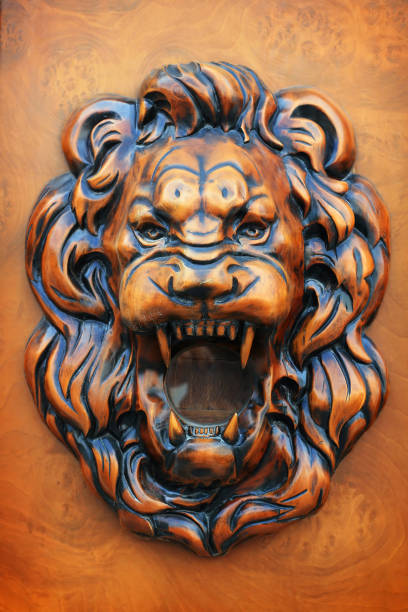 istock Wooden relief of lion 824703378
