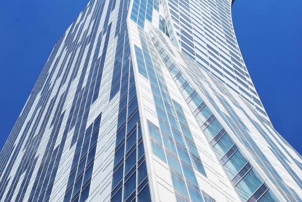 istock Modern building.Modern office building with facade of glass 824703614