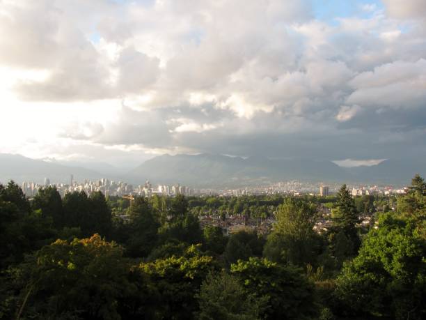 istock City skyline and mountains panorama on a cloudy day. Vancouver, BC Canada 824715976