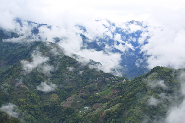 istock foggy mountains in Cingjing Farm, Nantou, Taiwan 824737924