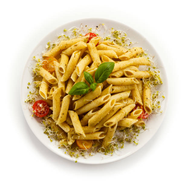 istock Penne, pesto sauce and vegetables 824743694
