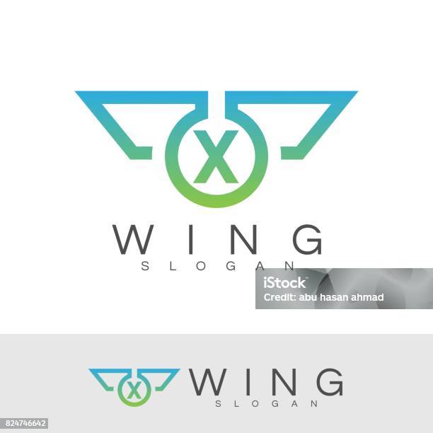 Wing Initial Letter X Icon Design Stock Illustration - Download Image Now - Abstract, Air Vehicle, Alphabet