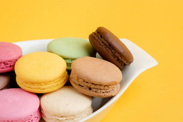 istock Colorful french macaroons 824750084