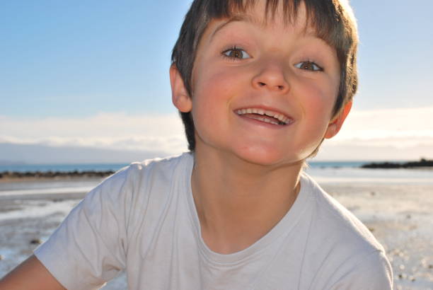 istock Child in Beach Scene, Winter 824750092