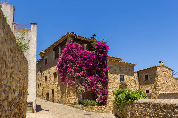istock Narrow stone walkway in Pals, Spain 824750416