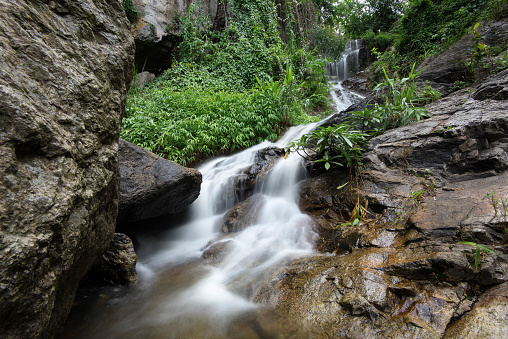 Huay Kaew Waterfall, a small waterfall at the base of Mt. Doi Suthep, Chiang, Northern Thailand.