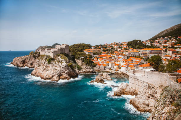 Dubrovnik Old Town The old town of Dubrovnik in Croatia, where Game of thrones's scene sets always a good ideal for traveling. dubrovnik stock pictures, royalty-free photos & images