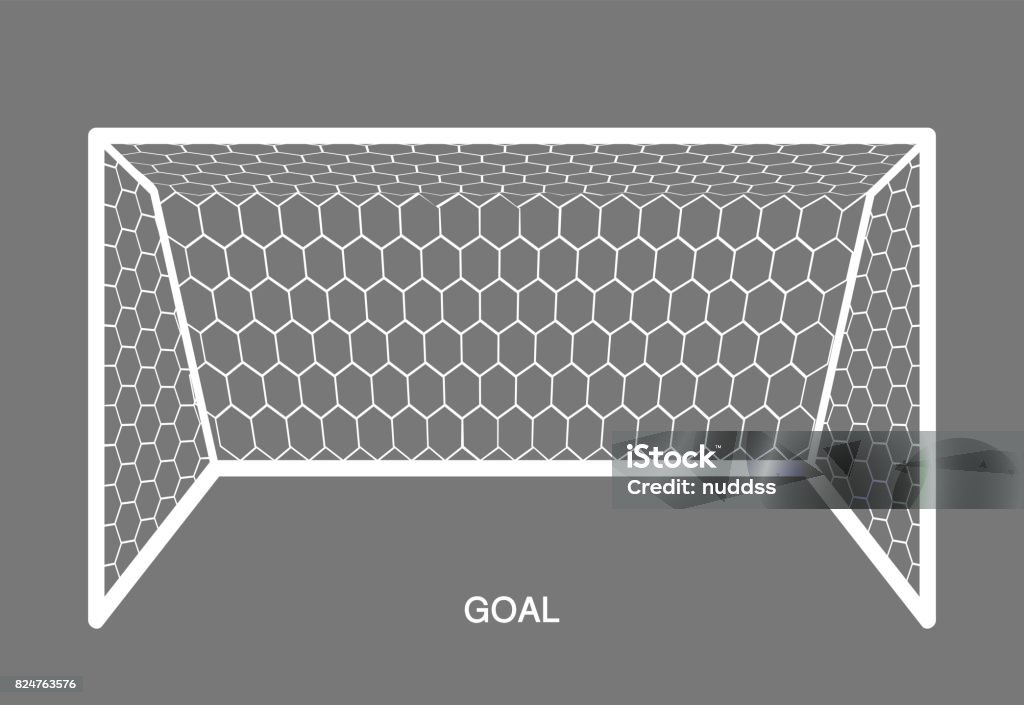 White Goal, Football element. Soccer Goal stock vector