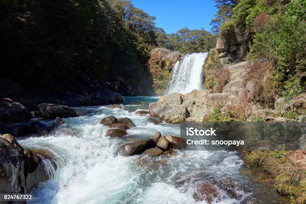 Tawhai Falls Waterfall In New Zealand Stock Photo - Download Image Now - Horizontal, Landscape - Scenery, Nature