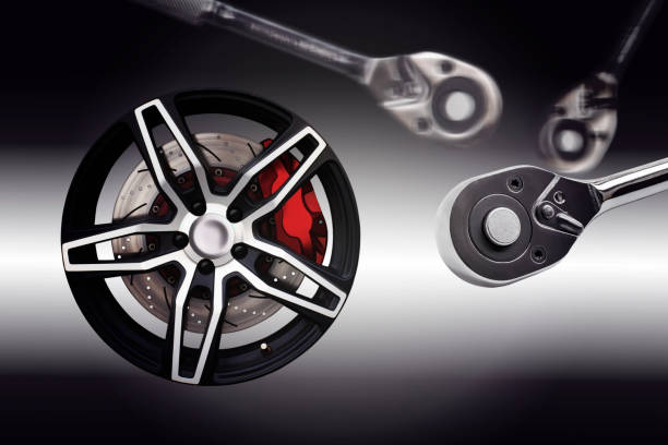 Wheel of racing car with modify.