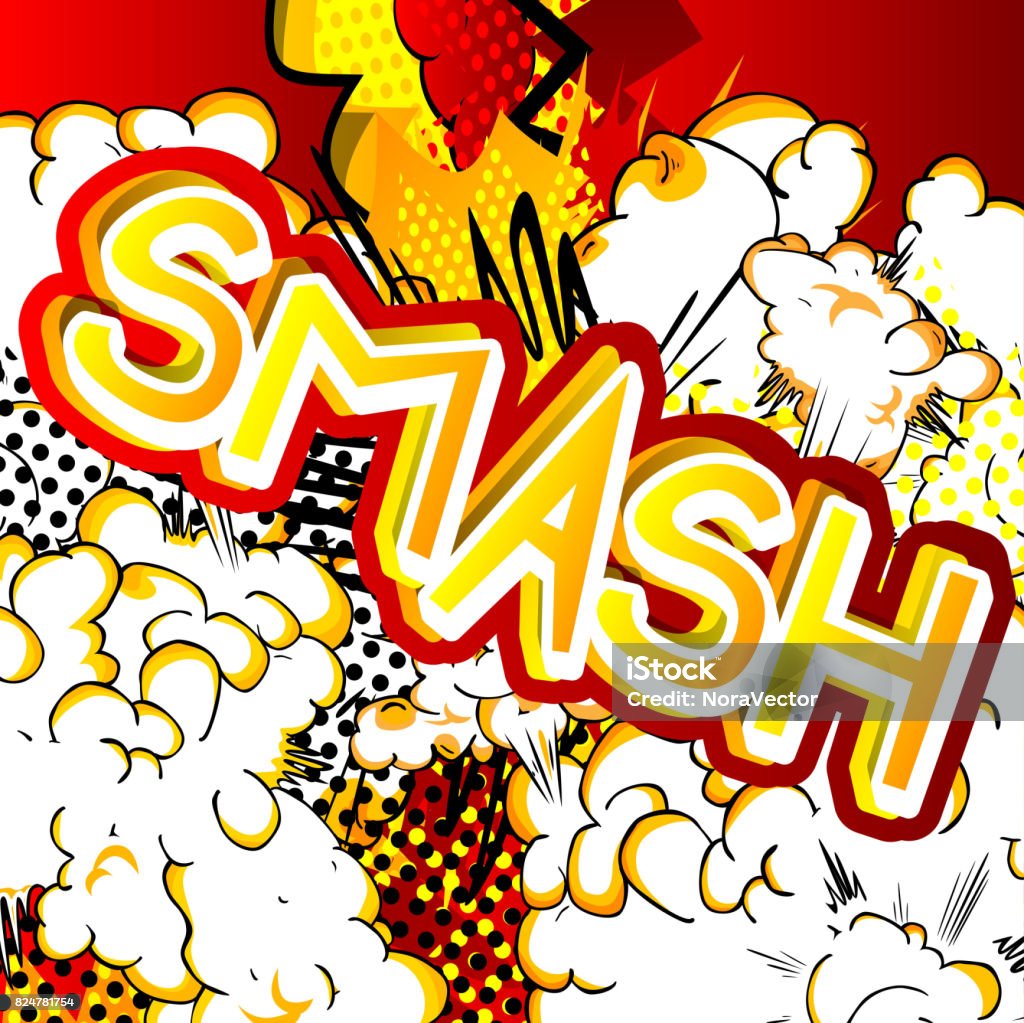 Smash Comic Book Style Expression Stock Illustration - Download