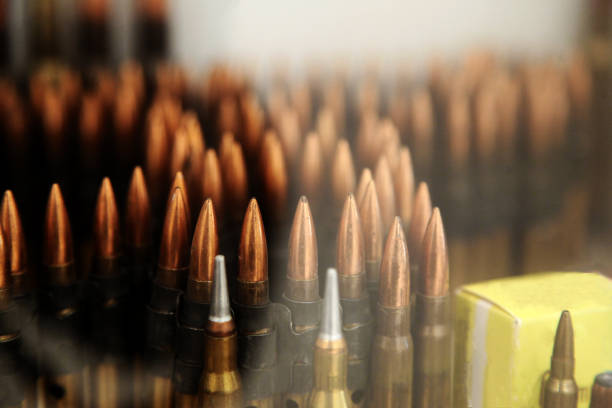 Rows of Bullets Rows of Bullets armory photos stock pictures, royalty-free photos & images