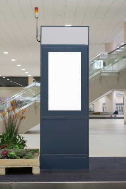 istock Empty blank billboard at airport ,train station,blank billboard - blank billboard advertising public commercial,ready for new advertisement,selective focus 824793982