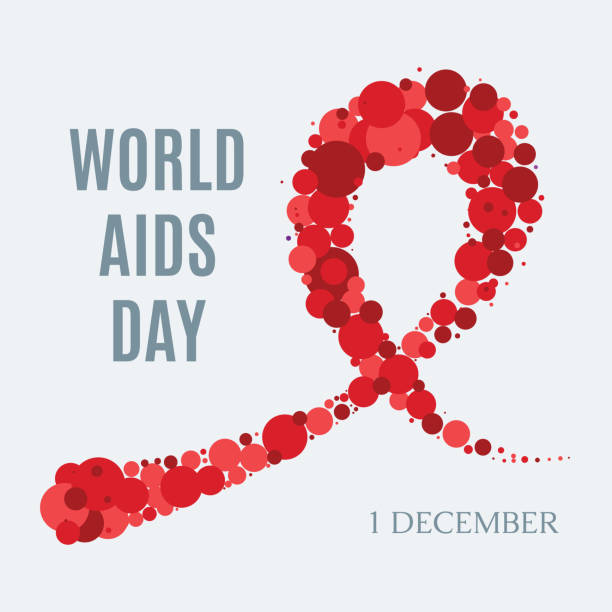 ilustraciones, imágenes clip art, dibujos animados e iconos de stock de cartel de día mundial sida - retrovirus hiv sexually transmitted disease aids