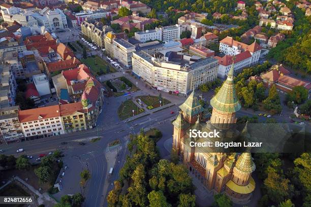 Timisoara Aerial Romania Stock Photo - Download Image Now - Timisoara, Romania, Cathedral