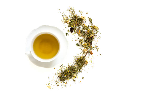 istock Cup of tea with the natural tea herbs 824815576