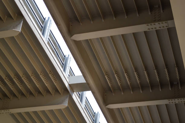 istock Iron construction road viaduct close-up 824820042
