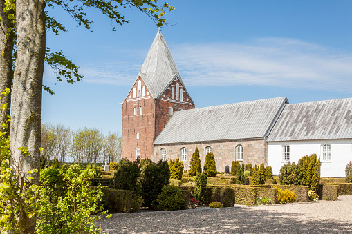 Old stony church in Denmark