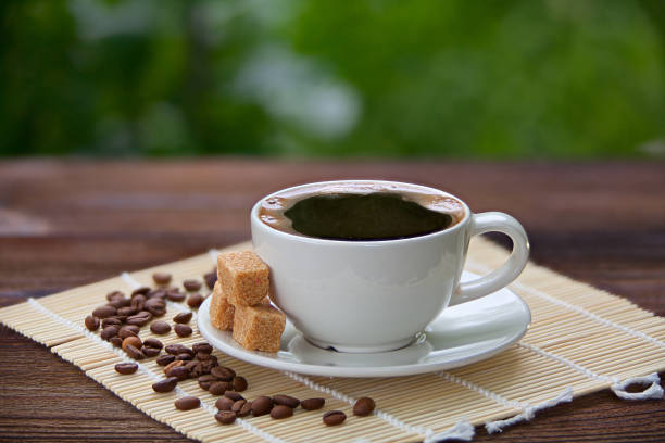 istock coffee in coffee cup with natural grains 824828578