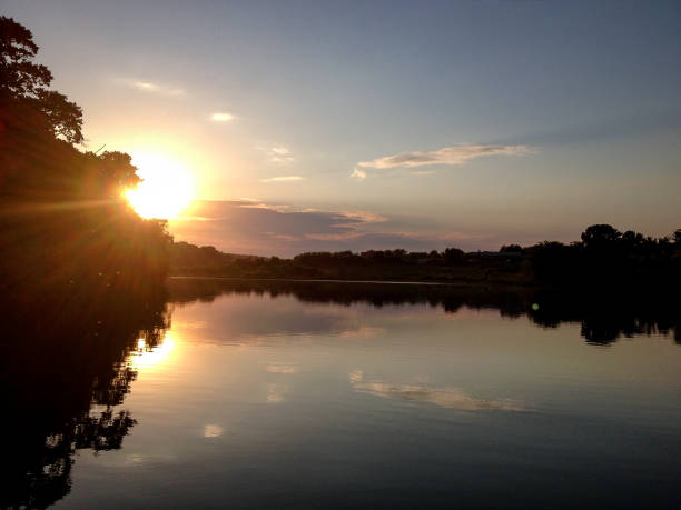 istock Sunset over the water, Romania 824836174