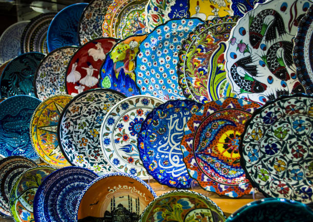 istock Turkish Ceramic; Turkish traditional handpainted pottery plates 824846348
