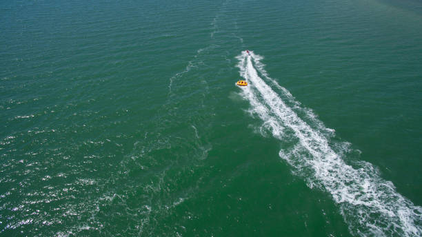 istock Boat in the sea view from above 824846466