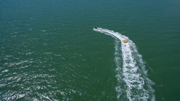 istock Boat in the sea view from above 824848854