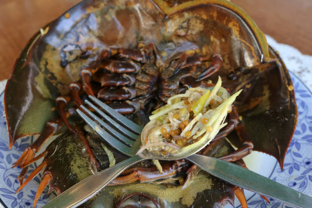 istock Horseshoe crab eggs spicy salad. 824857398