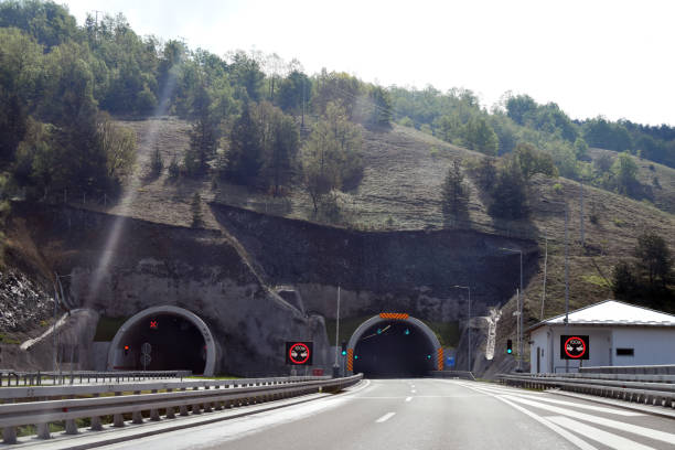 istock Two way tunnels on the highway 824868026