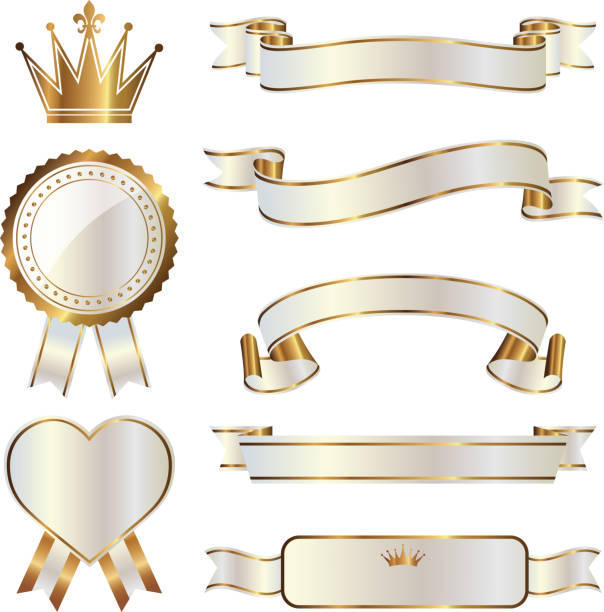 ilustrações de stock, clip art, desenhos animados e ícones de set of emblems - cartão de felicitação