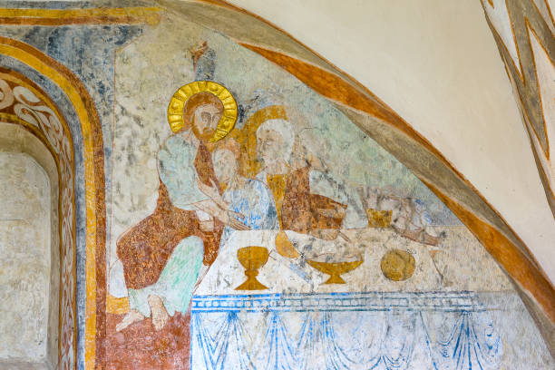 istock The last supper, a medieval fresco 824887456