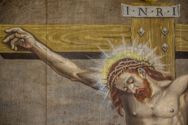 istock The crucifixion, an altarpiece  from 1613 824887466