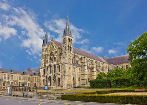 Basilica Saint-Remi, former abbey church is UNESCO world heritage site in Reims, France