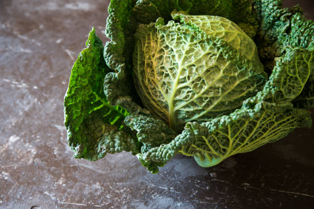 istock Vegetable super food savoy cabbage. 824891168