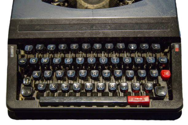 máquina de datilografar  - typewriter old sepia toned nostalgia - fotografias e filmes do acervo