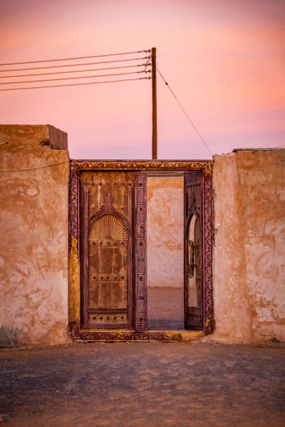 traditional carved door, oman.