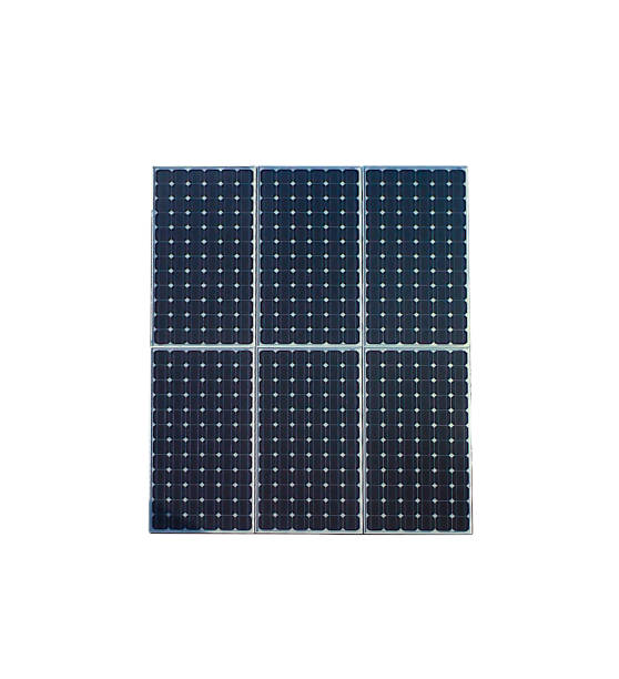 Solar Panels isolated in white background stock photo