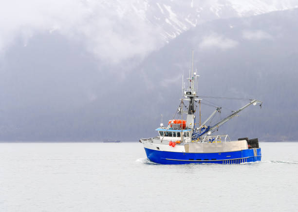 Seward, Alaska: Fishing Boat in the Resurrection Bay on the way to the Harbor in Seward.