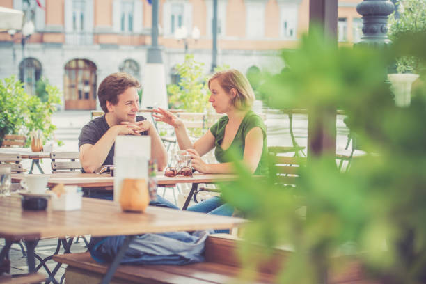 istock Couple drinking italian cappuccino 824914548