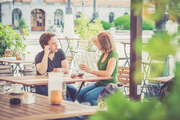 istock Couple drinking italian cappuccino 824917406