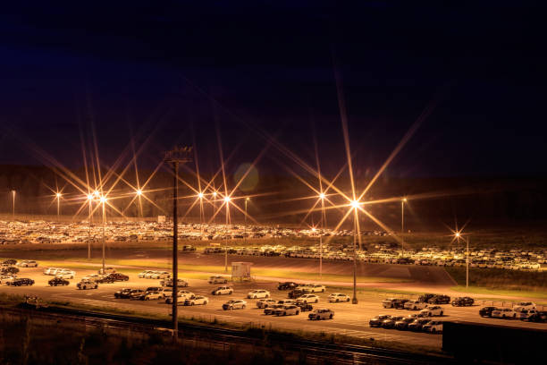 istock Cars parked at distribution center. 824920828