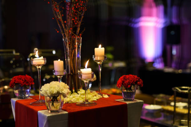 istock set of beautiful wedding reception decoration 824924626