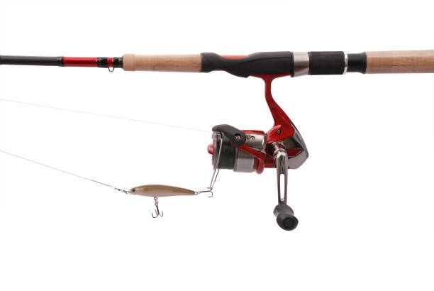 istock Fishing rod with a reel 824925182