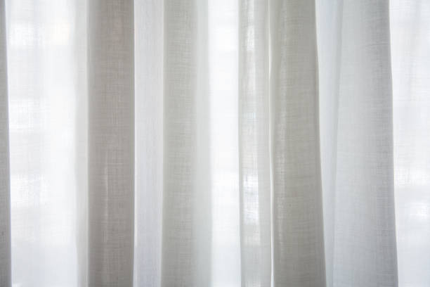 istock White curtain of the lounge window texture background. 824928654