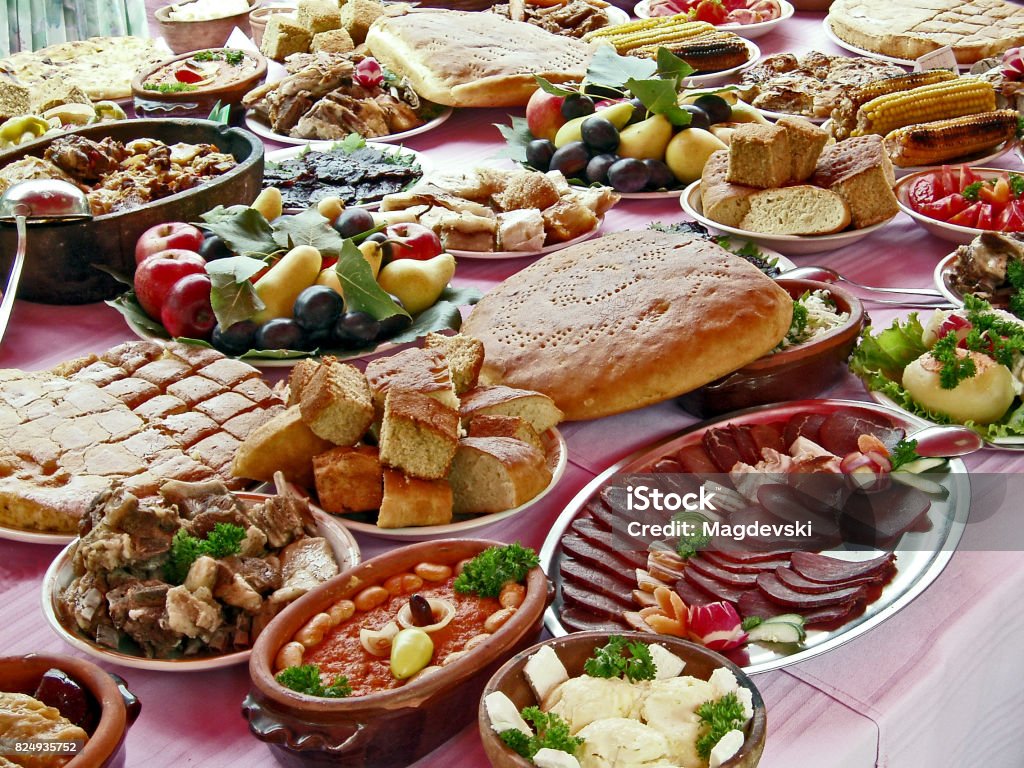 Rich traditional dining for event Food Stock Photo