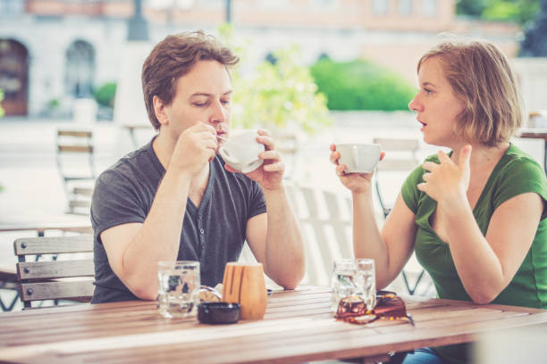 istock Couple drinking italian cappuccino 824942512