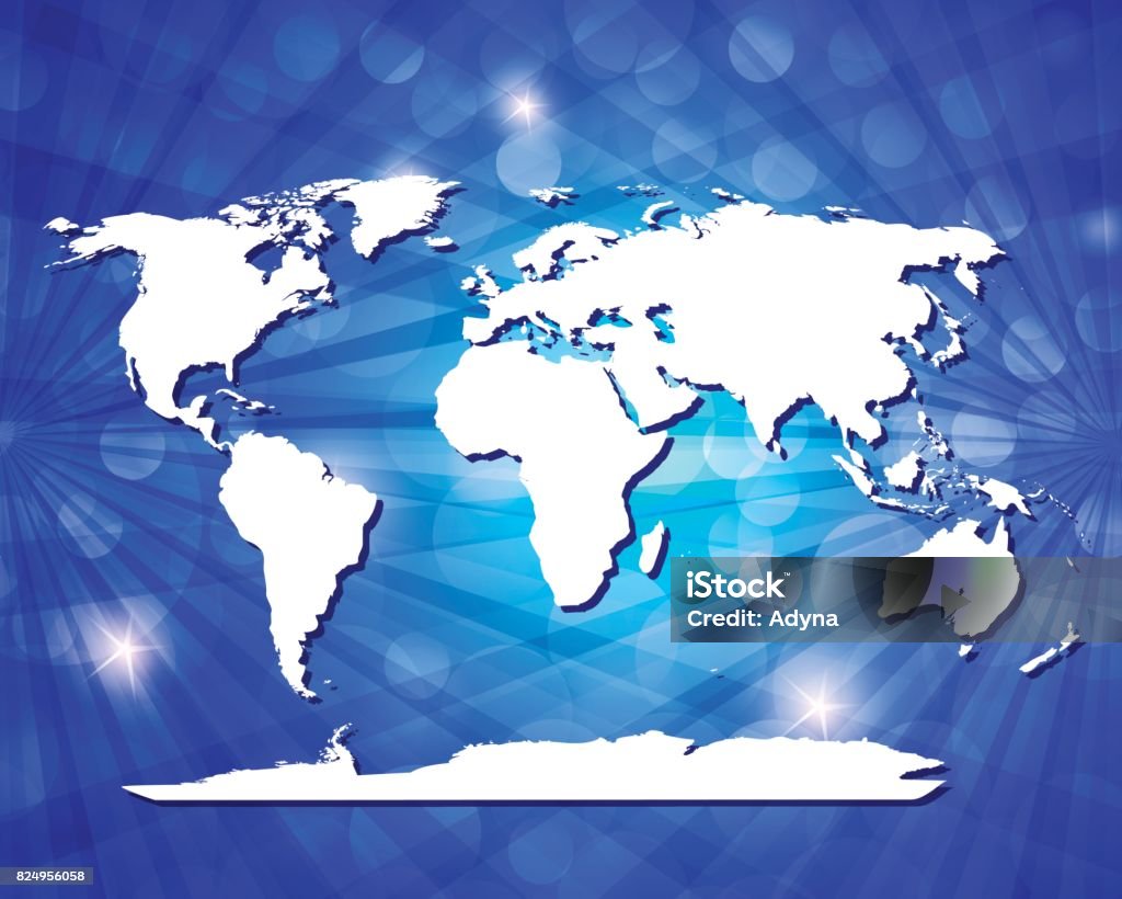 Abstract Map. Simple Hd Abstract World Map Stock Illustration - Download Image Now - Abstract ...