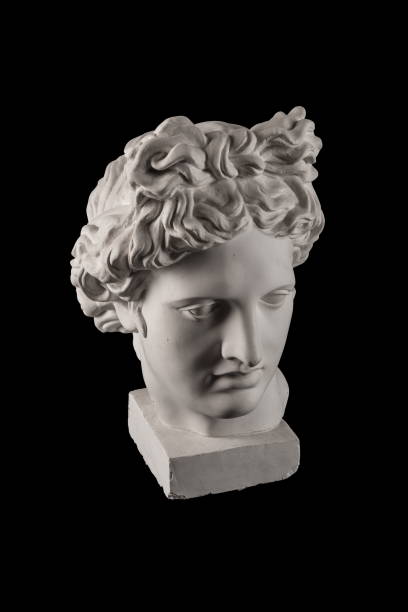 istock Gypsum statue of Apollo's head 824957052