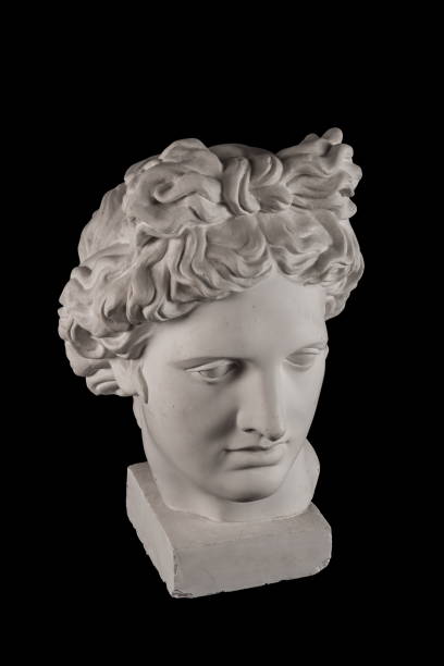 istock Gypsum statue of Apollo's head 824959102